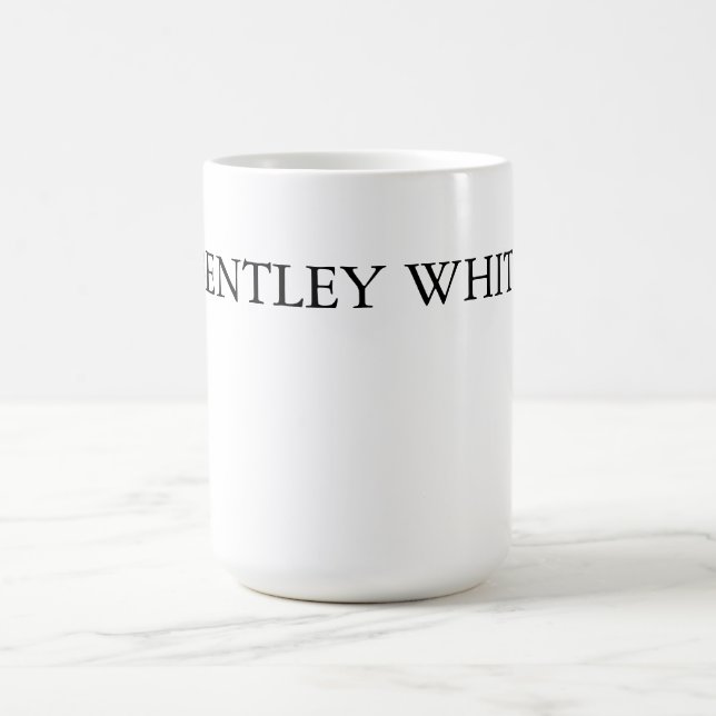Trendy Chic White stilvoll Einfach Schlicht Ihren  Kaffeetasse (Mittel)