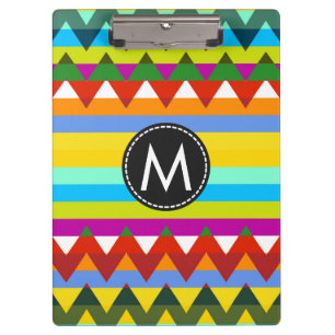 Trendy Chic Zickzack Stripes Muster #13 Klemmbrett