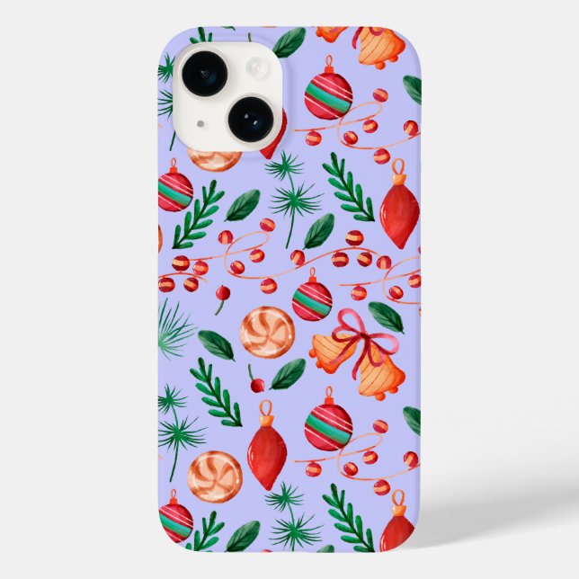 Trendy Christmas Abstrakt Pattern Case-Mate iPhone 14 Hülle (Rückseite)