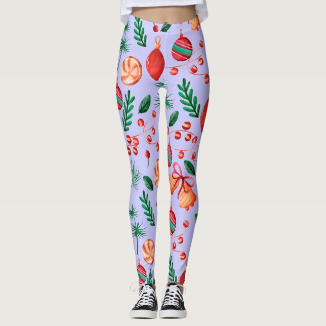 Trendy Christmas Abstrakt Pattern Leggings (Vorderseite)