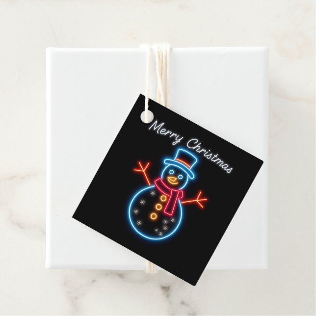 Trendy Christmas Neon Holiday Collection Geschenkanhänger (Beispiel)