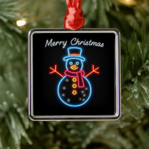 Trendy Christmas Neon Holiday Collection Ornament Aus Metall