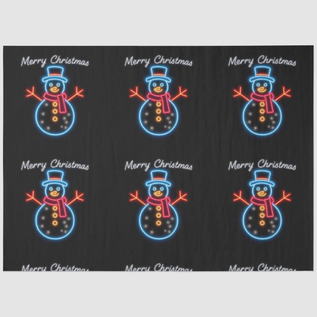 Trendy Christmas Neon Holiday Collection Seidenpapier (Vorderseite)