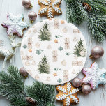 Trendy Christmas Pattern | Wasserfarbe Pappteller<br><div class="desc">Trendy Christmas Pattern | Wasserfarbe</div>
