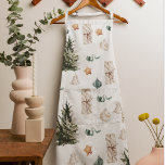 Trendy Christmas Pattern | Wasserfarbe Schürze<br><div class="desc">Trendy Christmas Pattern | Wasserfarbe</div>