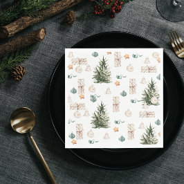 Trendy Christmas Pattern | Wasserfarbe Serviette