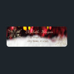 Trendy Christmas Snowflakes<br><div class="desc">Schneeflocken auf rotem Bukett. Eine elegante und raffinierte designe.Costumize mit Ihrem Namen und Ihrer Adresse.</div>