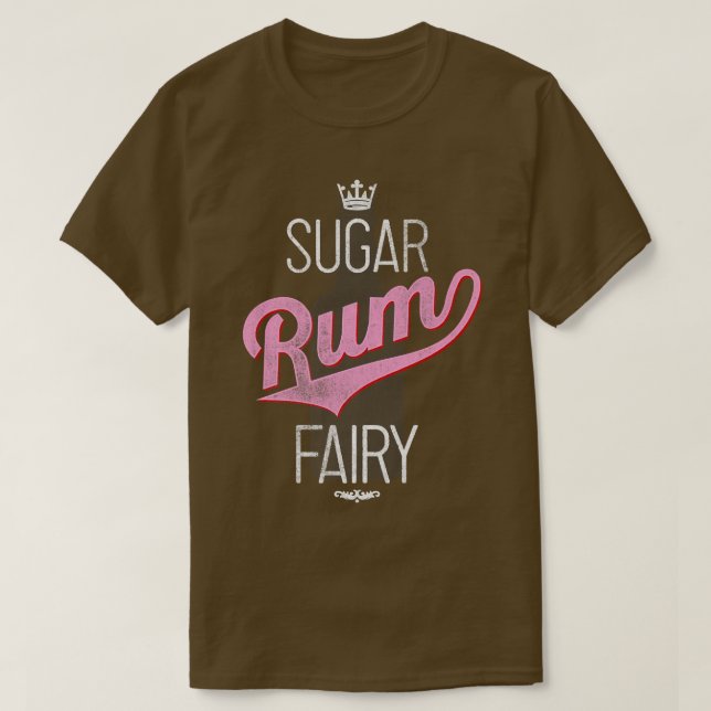 Trendy Christmas Sugar Rum Fairy Flasche Silhouett T-Shirt (Design vorne)
