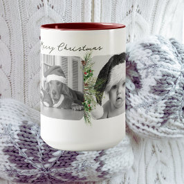 Trendy Christmas Tasse | Foto-Grünrahmen
