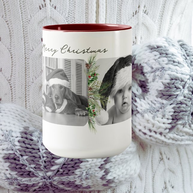 Trendy Christmas Tasse | Foto-Grünrahmen (Von Creator hochgeladen)