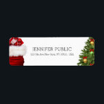 Trendy Christmas Tree gibt elegante Vorlage<br><div class="desc">Trendy Weihnachtsbaum verleiht eleganten Template Rücksendeadresse Label.</div>
