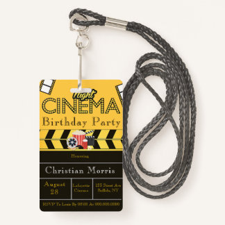 Trendy Cinema jedes Alter Geburtstagsparty Ausweis