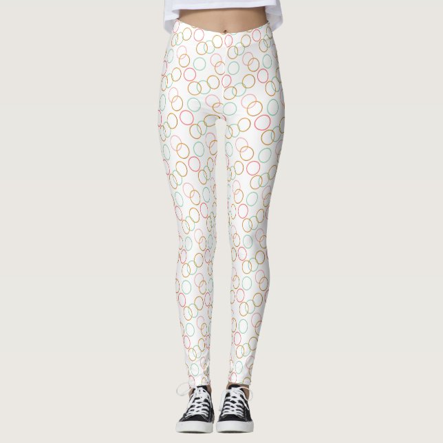 Trendy Circle Pattern Leggings (Vorderseite)