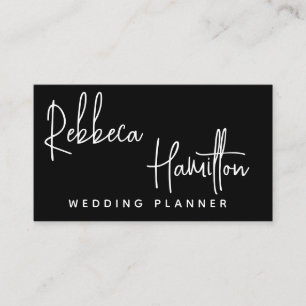 Trendy Classy eleganter, einfacher Hochzeitsplaner Visitenkarte