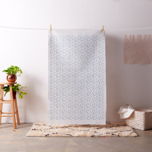 Trendy Coastal Ästhetik Indigo Blue Shrimp Toile Stoff