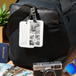 Trendy Collage Family Foto Black & White Initial Gepäckanhänger<br><div class="desc">Das Foto Black & White der 5-Familien-Kollektion präsentiert sich mit Initial im Zentrum. Diese personalisierte und stilvolle Collage ist der ideale Weg, um die liebevoll gepflegten Erinnerungen Ihrer Familie auf moderne und elegante Weise zu präsentieren. Mit einem eleganten Schwarz-Weiß-Farbschema können Sie mit dieser Collage vier Ihrer beliebtesten Fotos aus der...</div>