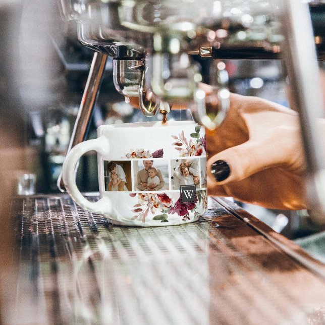 Trendy Collage Family Foto Farbige Blume Geschenk Espressotasse (Von Creator hochgeladen)