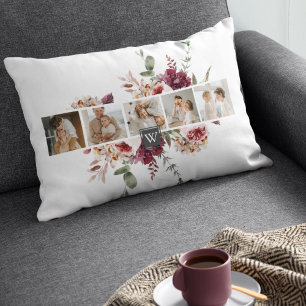 Trendy Collage Family Foto Farbige Blume Geschenk Lendenkissen
