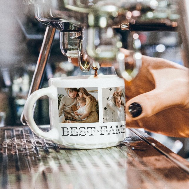 Trendy Collage Foto & Beste Familie je Bestes Gesc Espressotasse (Von Creator hochgeladen)