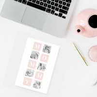 Trendy Collage Foto & Pastel Pink Bestes Mommy-Ges