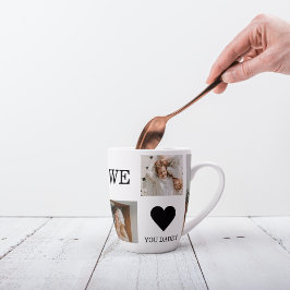 Trendy Collage Foto & Wir Liebe Sie Daddy Geschenk Milchtasse