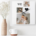 Trendy Collage Photo & We Love You Daddy Gift Quadratische Wanduhr<br><div class="desc">Show your dad how much you care with this heartfelt "We Love You Daddy" gift. The gift can come in many forms, such as a personalized mug, a photo frame, or even a t-shirt. The message "We Love You Daddy" is a simple yet powerful way to express your love and...</div>