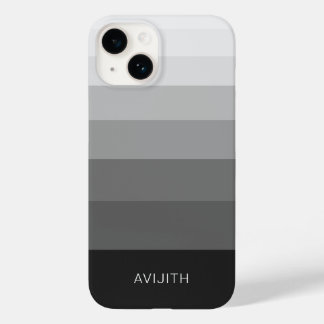 Trendy Color Blocks Black Gray anpassbare Zeichen Case-Mate iPhone 14 Hülle