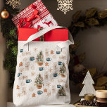Trendy Colorful Christmas Pattern | Watercolor Tragetasche<br><div class="desc">This design is available on a variety of products,  making it easy to find the perfect item for your needs. From ornaments and greeting cards to home decor and apparel,  you can deck the halls and spread the holiday spirit in style.</div>