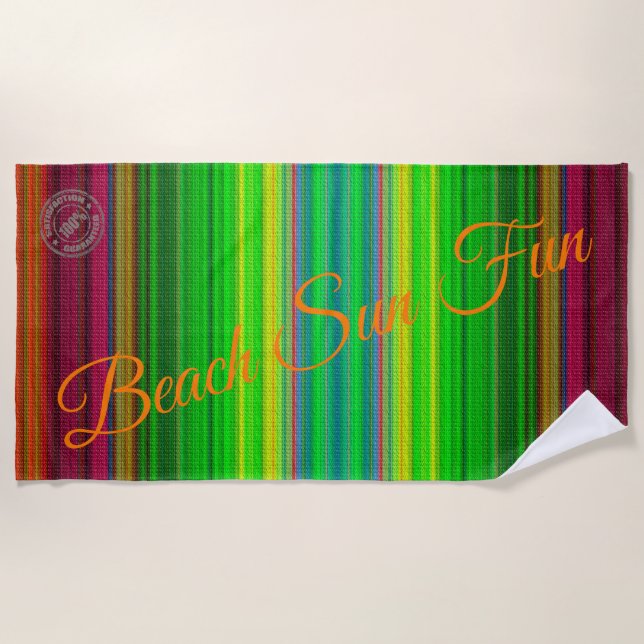 Trendy Colors Beach Handtuch (Vorderseite)