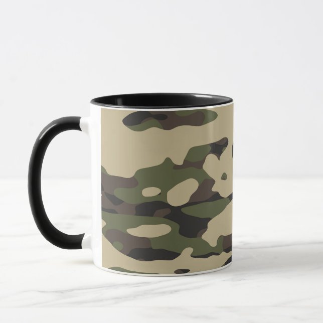 Trendy Colors Camouflage Abstraktes Muster  Tasse (Links)