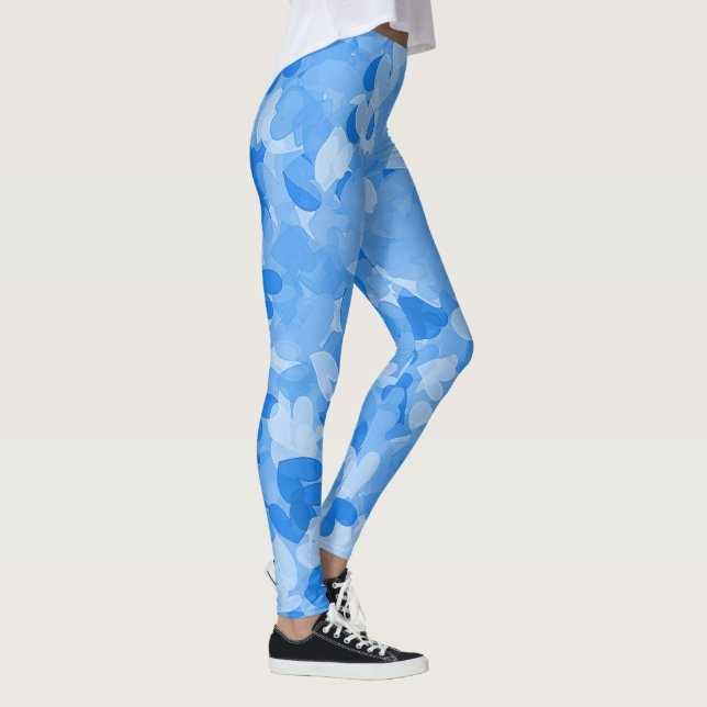 Trendy & Comfy Styles - Blauer Herzschlag Mode Leggings (Rechts)