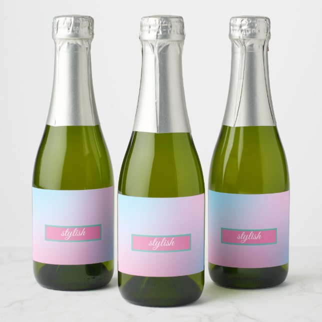 Trendy Contemporary Aquamarin Pink Blue (Flaschen)