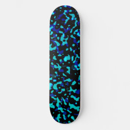 Trendy Cool Blue Seagreen Camouflage Muster Skateboard