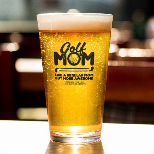 Trendy Cool "GOLF MAMA" Typografie Pint Glas (Von Creator hochgeladen)