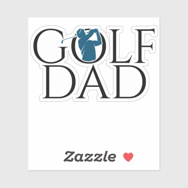Trendy Cool "GOLF VATER" Blauer, kundenspezifische Aufkleber (Blatt)