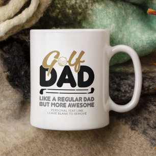 Trendy Cool "GOLF VATER" Golddrucktafel Pint Kaffeetasse