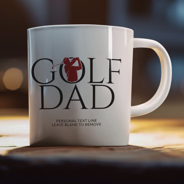 Trendy Cool "GOLF VATER" Red Kaffeetasse (Von Creator hochgeladen)