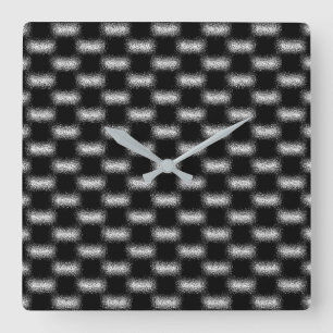Trendy Cool Moderne Einzigartige Abstrakte Muster Quadratische Wanduhr