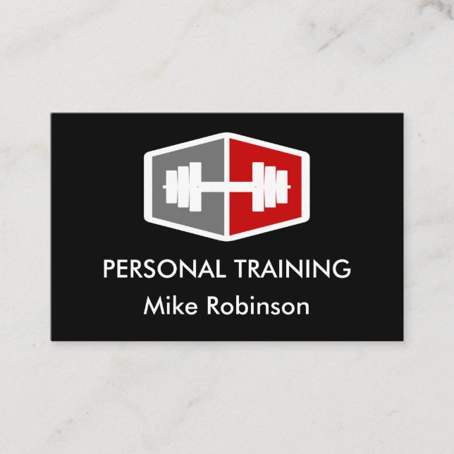 Trendy Cool Personal Trainer Fitness Visitenkarte (Vorderseite)