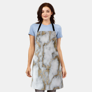 Trendy Cool Weiß Gold Marmor Stein Textur Schürze