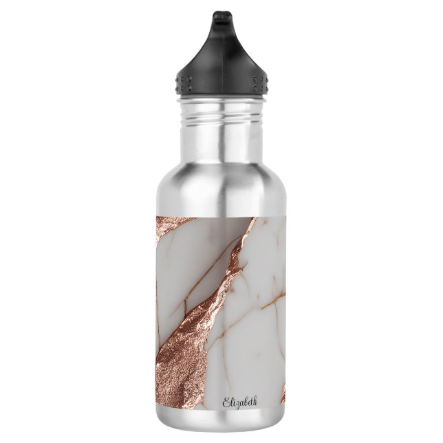 Trendy Copper Glitzer Marmor Edelstahlflasche (Rechts)