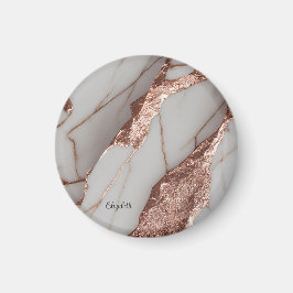 Trendy Copper Glitzer Marmor Magnet