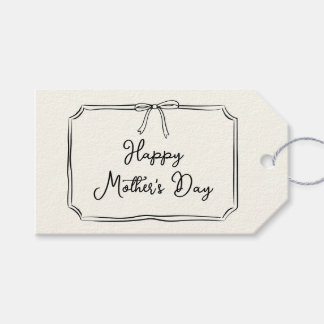 Trendy Coquette Bow Happy Mother's Day Champagne Geschenkanhänger