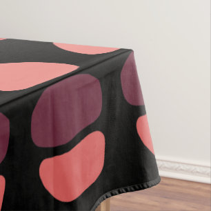 Trendy Coral Pink Circular Künstlerisch Geometric Tischdecke