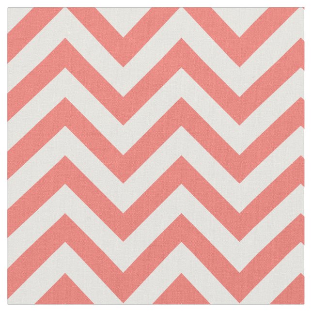 Trendy Coral Zickzack Pattern Stoff (Nahaufnahme)
