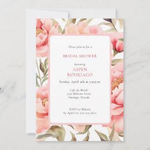 Trendy CotgageCore Floral Brautparty All-in-One Einladung