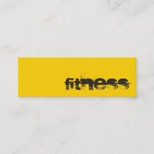 Trendy Cream Yellow Fitness Sportkarte Mini Visitenkarte
