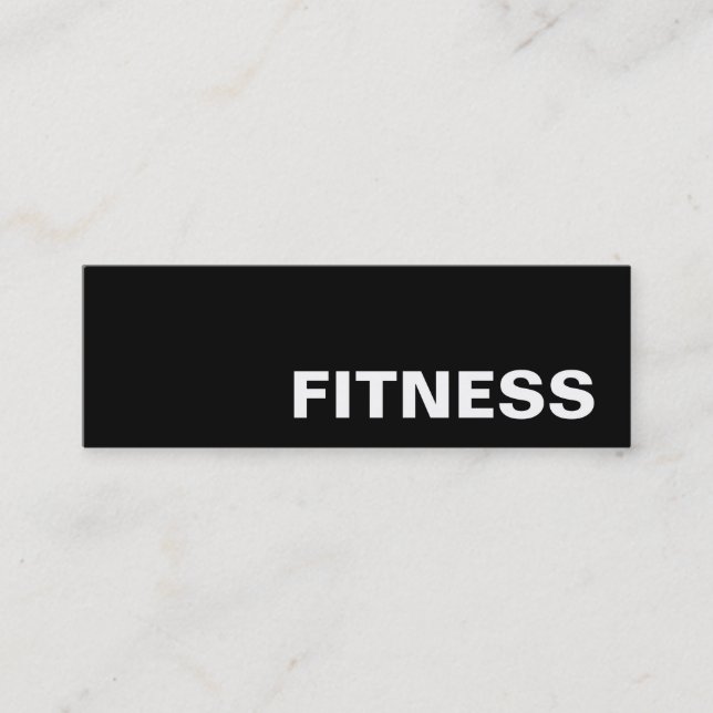Trendy Creative Black Fitness Carte de visite (Devant)