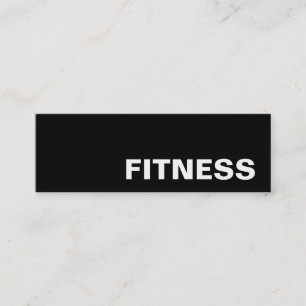 Trendy Creative Black Fitness Sport Business Card Mini Visitenkarte