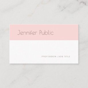 Trendy Creative Modern Simple Blush Pink Schlicht Visitenkarte